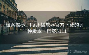 档案揭秘：flash播放器官方下载的另一种版本 · 档案5111