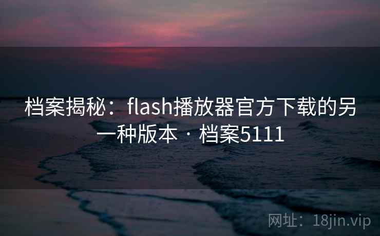 档案揭秘：flash播放器官方下载的另一种版本 · 档案5111