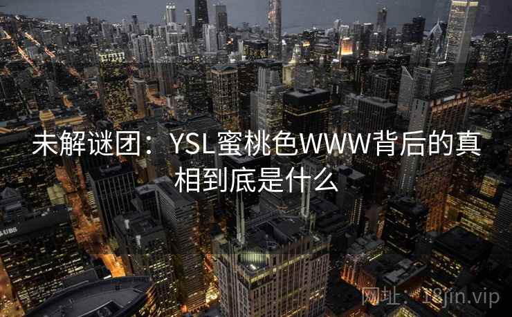 未解谜团：YSL蜜桃色WWW背后的真相到底是什么